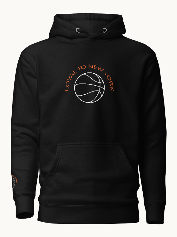 Loyal To New York Basketball Embroidered Hoodie denztees