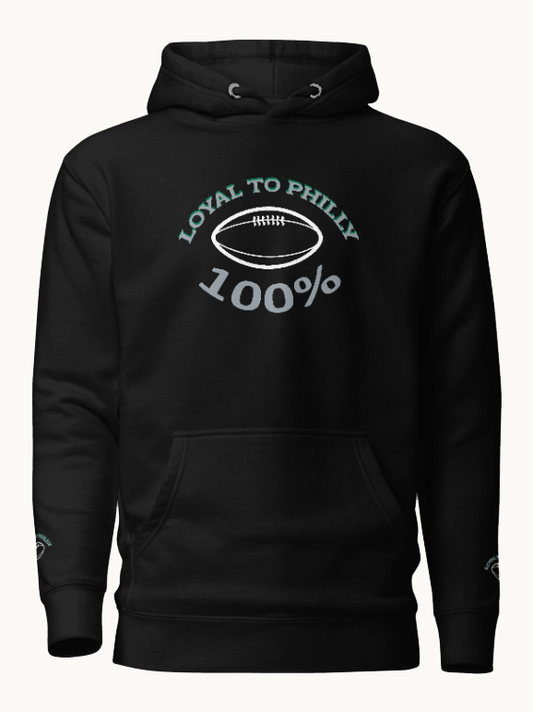 Loyal To Philly Football Embroidered Hoodie