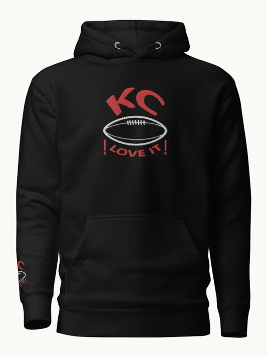 Kansas City Football Love It! Embroidered Hoodie