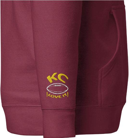 Kansas City Football Love It! Embroidered Hoodie
