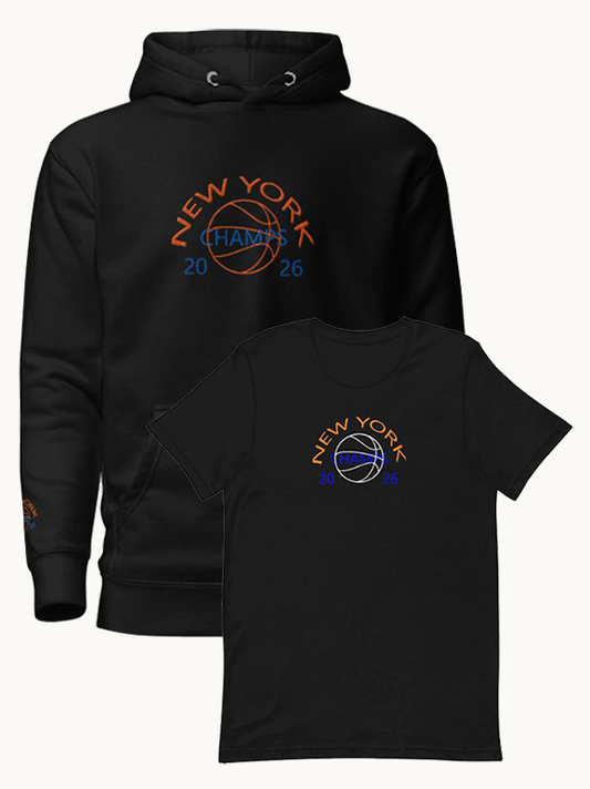 New York 2026 Basketball Champs Hoodie & Tee - Limited Edition