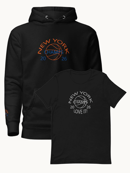 New York 2026 Basketball Champs Hoodie & Tee - Limited Edition
